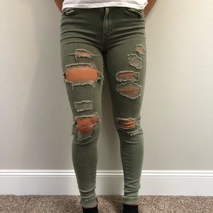 Green American Eagle Jeans